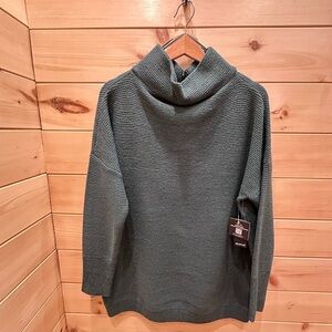 RD Style Forest Green Cowl Neck Sweater